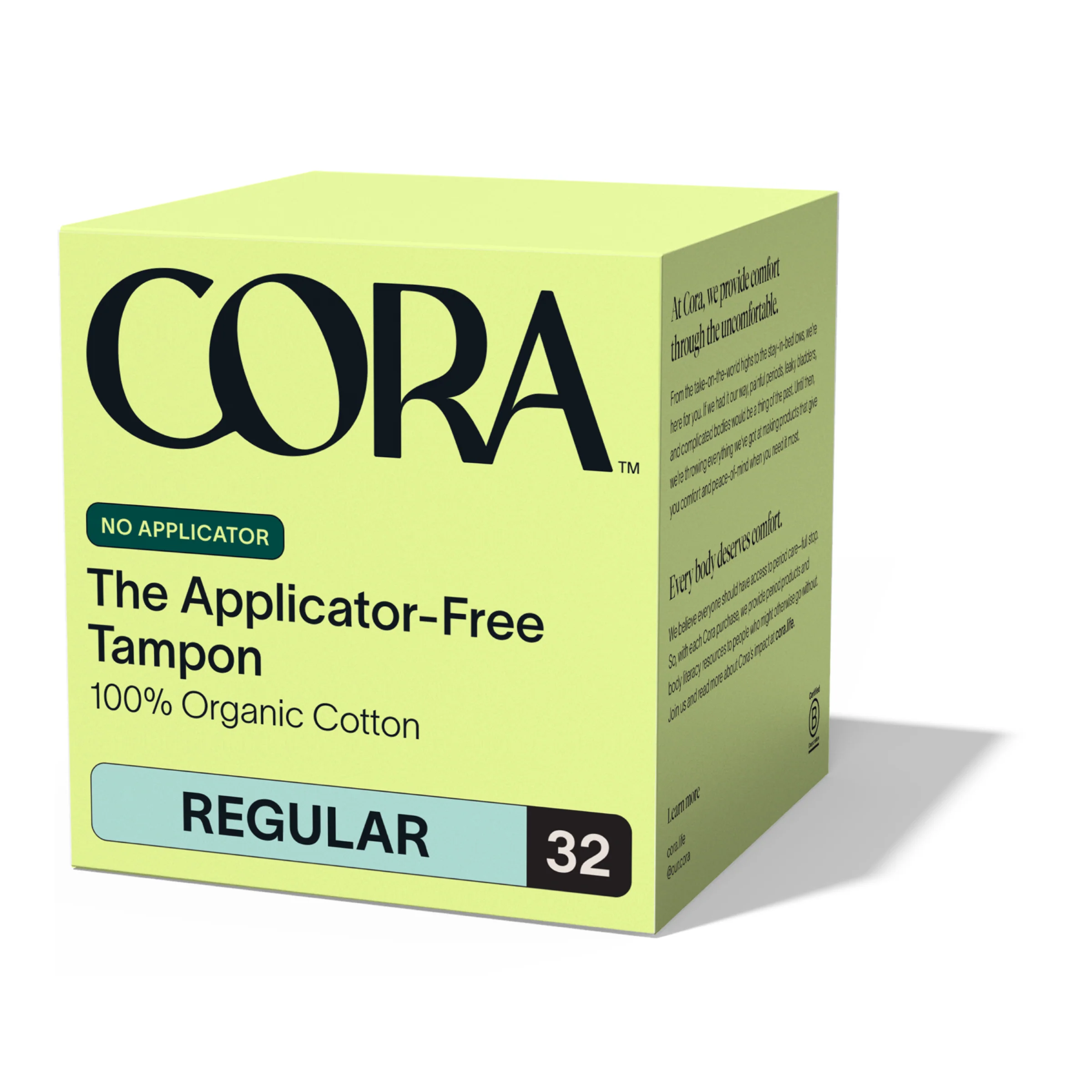Next-Generation Cora - Organic Cotton Applicator Tampons Clean