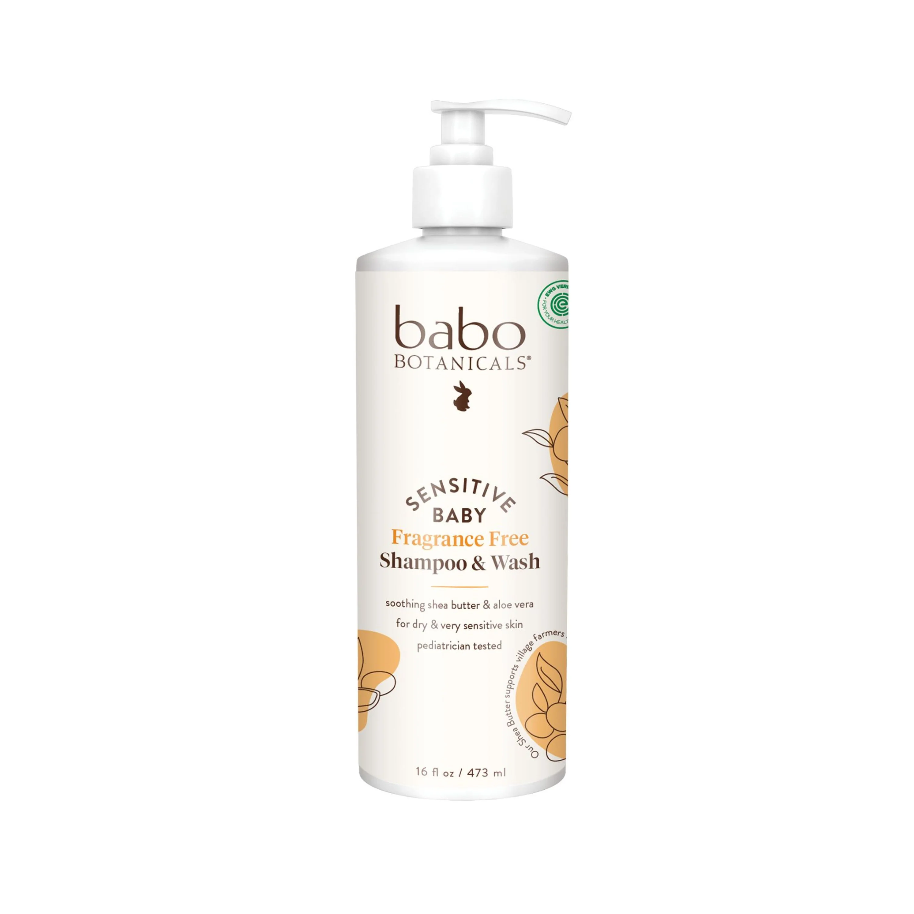 Professional Babo Botanicals Sensitive Baby Shampoo Wash - Fragrance- Innovative