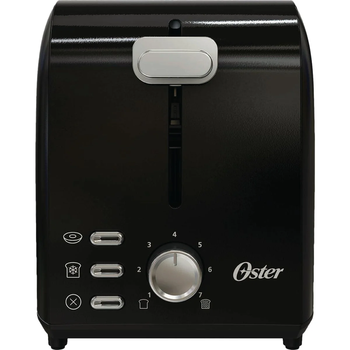 Easy-to-Use Oster Black Stainless Steel 2-Slice Toaster with Extra Wide Slots Functional