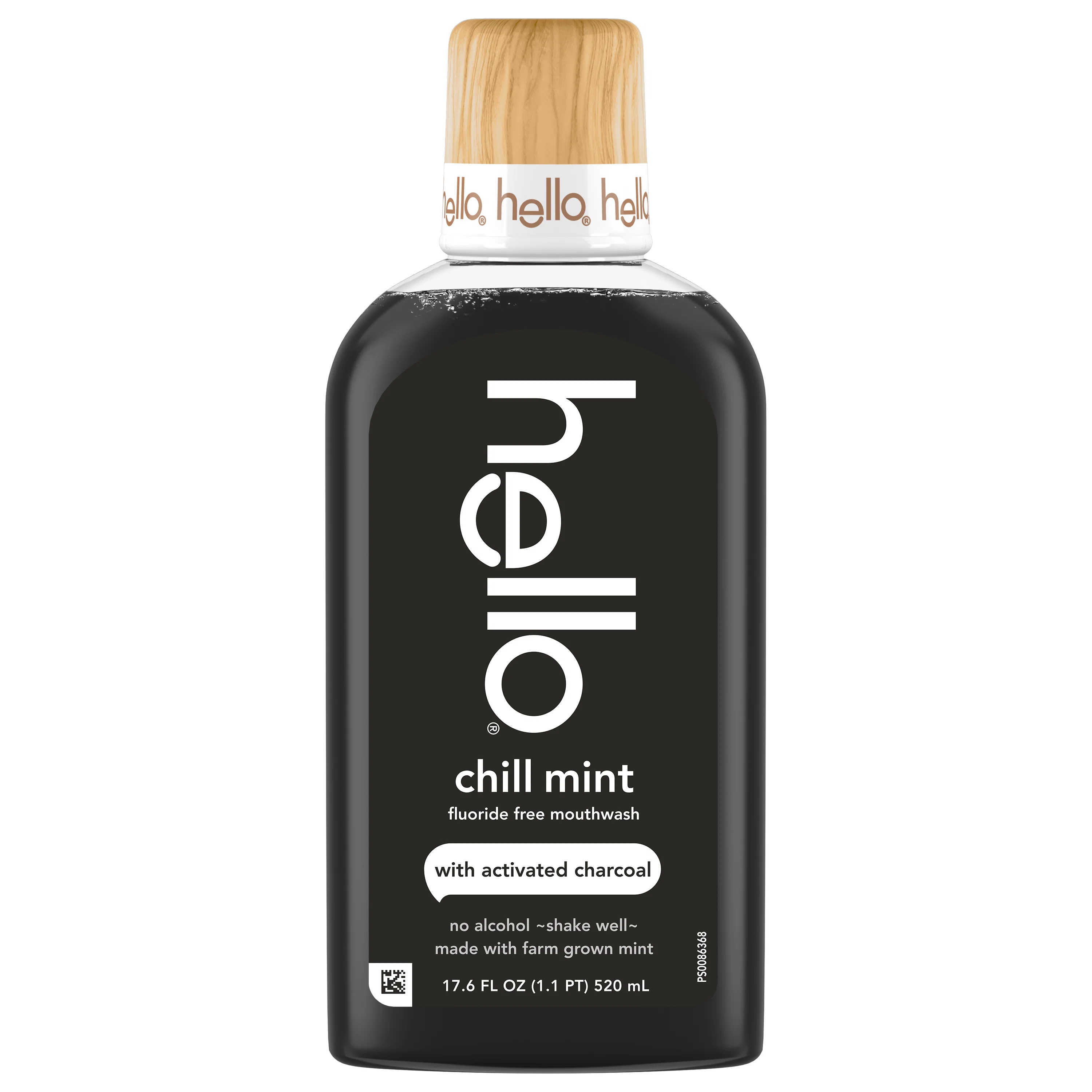 Original Design hello Mouthwash with Activated Charcoal - Alcohol Fluoride Sophisticated