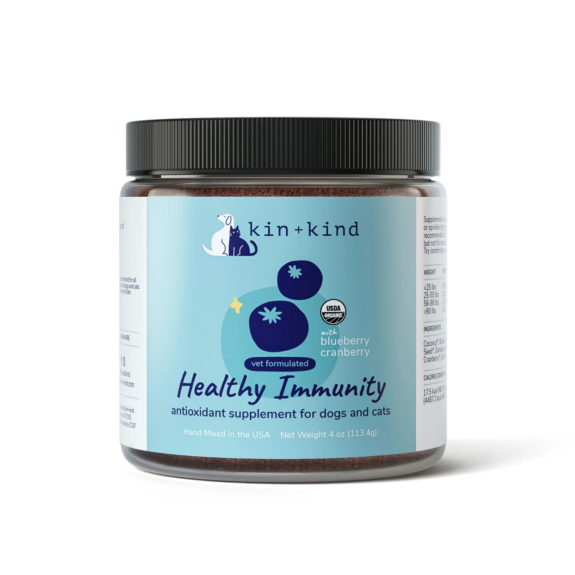 Reliable kin kind Immunity Booster Powder Supplement for Dogs Cats Modern