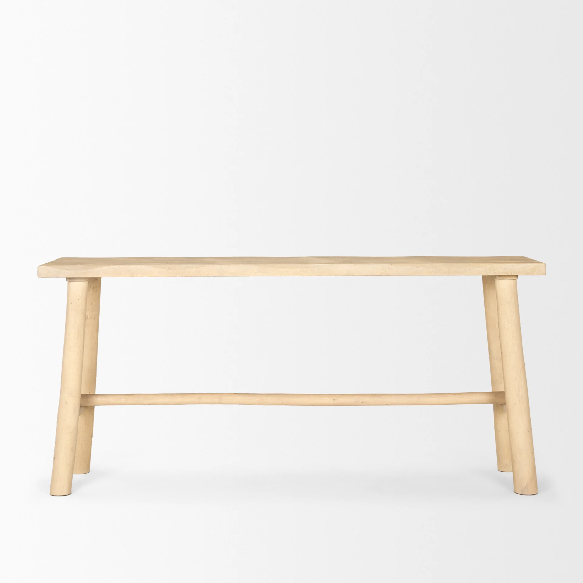 Trendy Sekou Light Brown Wooden Craftsman Console Table Relaxed