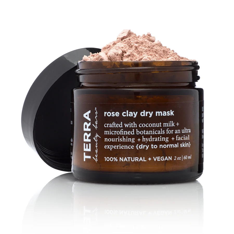 Exceptional Terra Beauty Bars Rose Coconut Dry Facial Clay Mask Superior