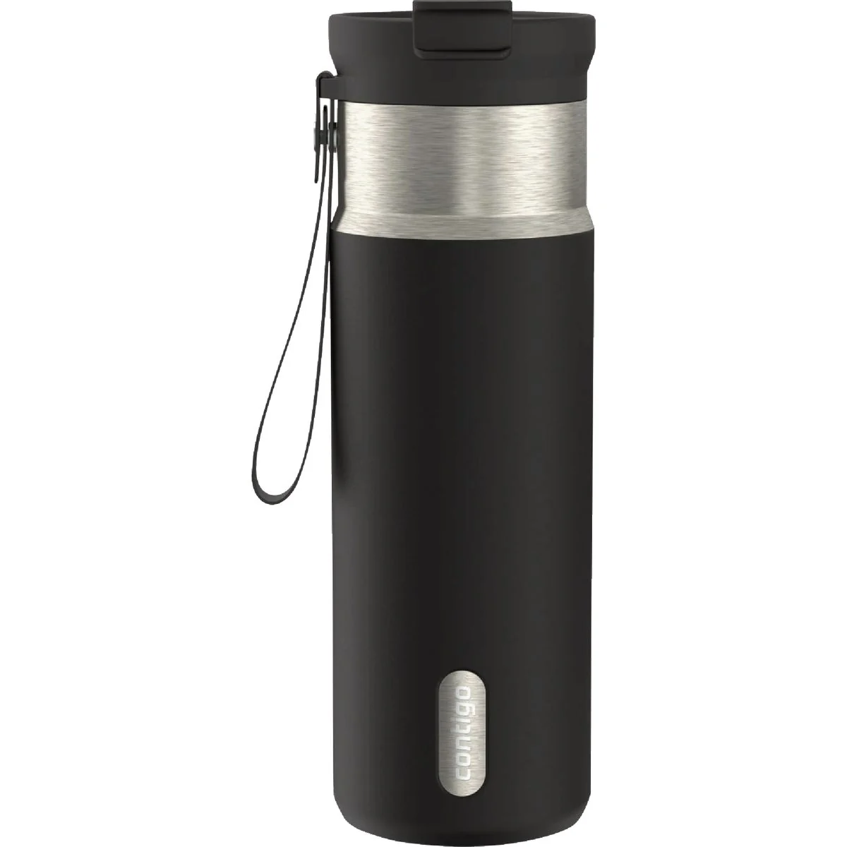 Optimized Contigo DualSip 20 Oz. Leakproof Insulated Water Bottle with 2-Way Lid Black Clean