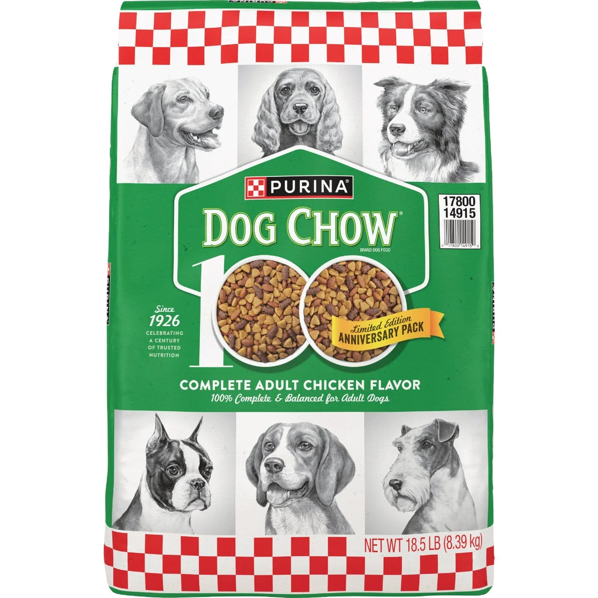 Pure Purina Dog Chow 18.5 Lb. Chicken Flavor Complete Adult Dry Dog Food Lightweight