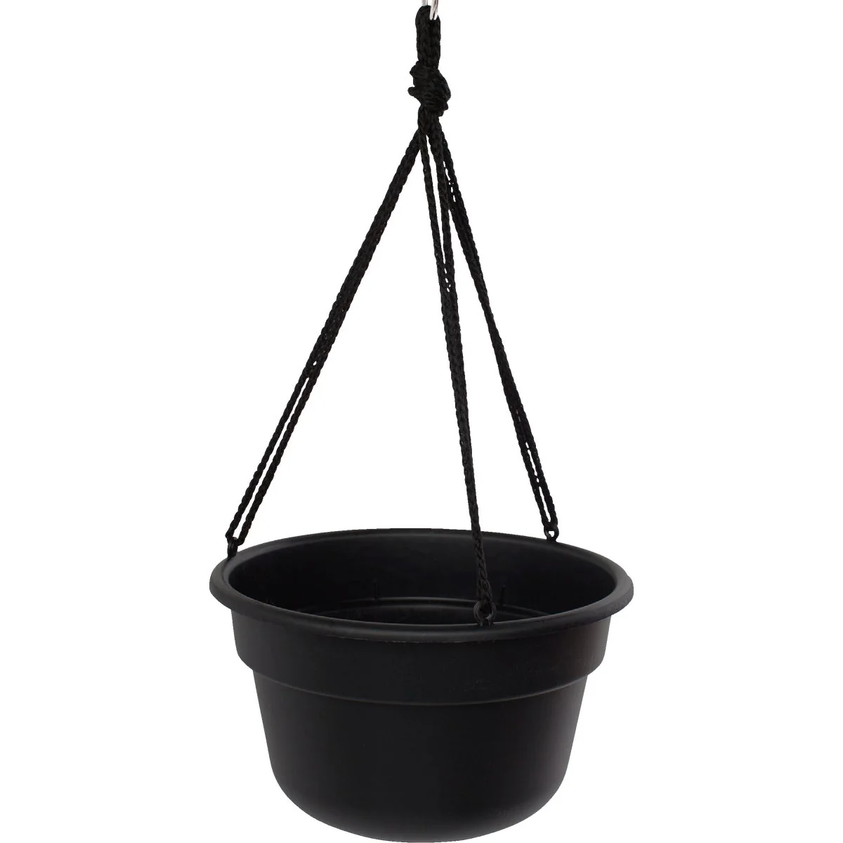 Original Design Bloem Dura Cotta 12 In. Plastic Black Hanging Plant Basket Specialty