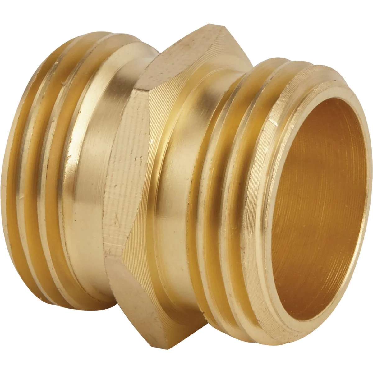 Luxury Garden 3 4 In. MHT x 3 4 In. MHT Brass Non-Swivel Hose Connector Eco-Friendly