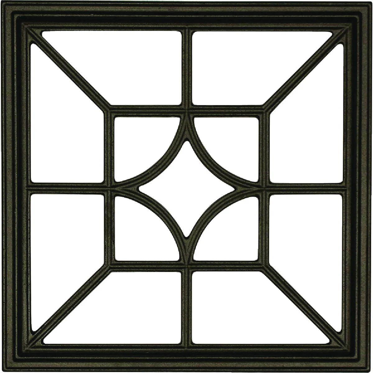 Natural Nuvo Iron 15 In. Square Diamond Cast Aluminum Gate Insert Premium