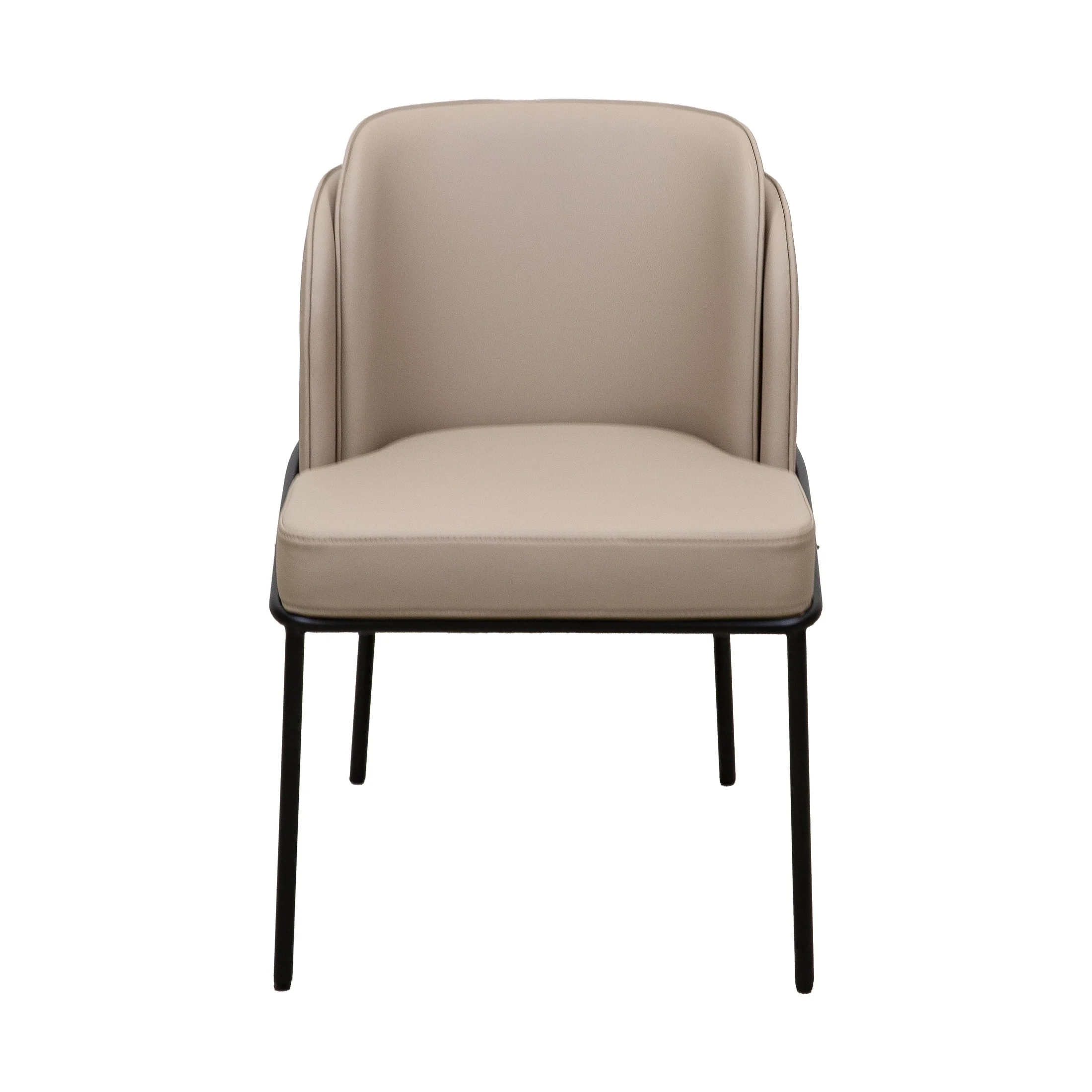Elite Laban Faux Leather Dining Chair - Taupe User-Friendly
