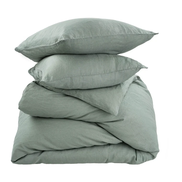 Premium Reverie Linen Queen Duvet Set - Mist Natural