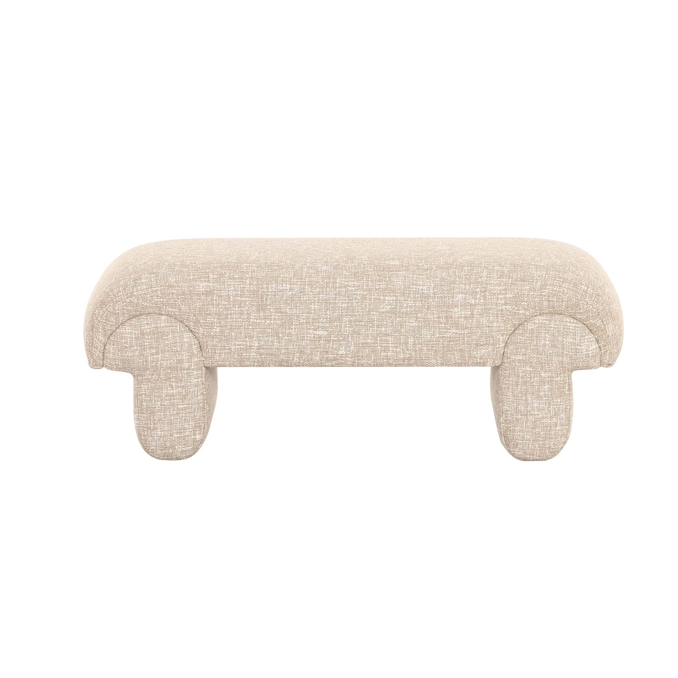 Classic Berger Upholstered Bench with Sculpted Base Powerful