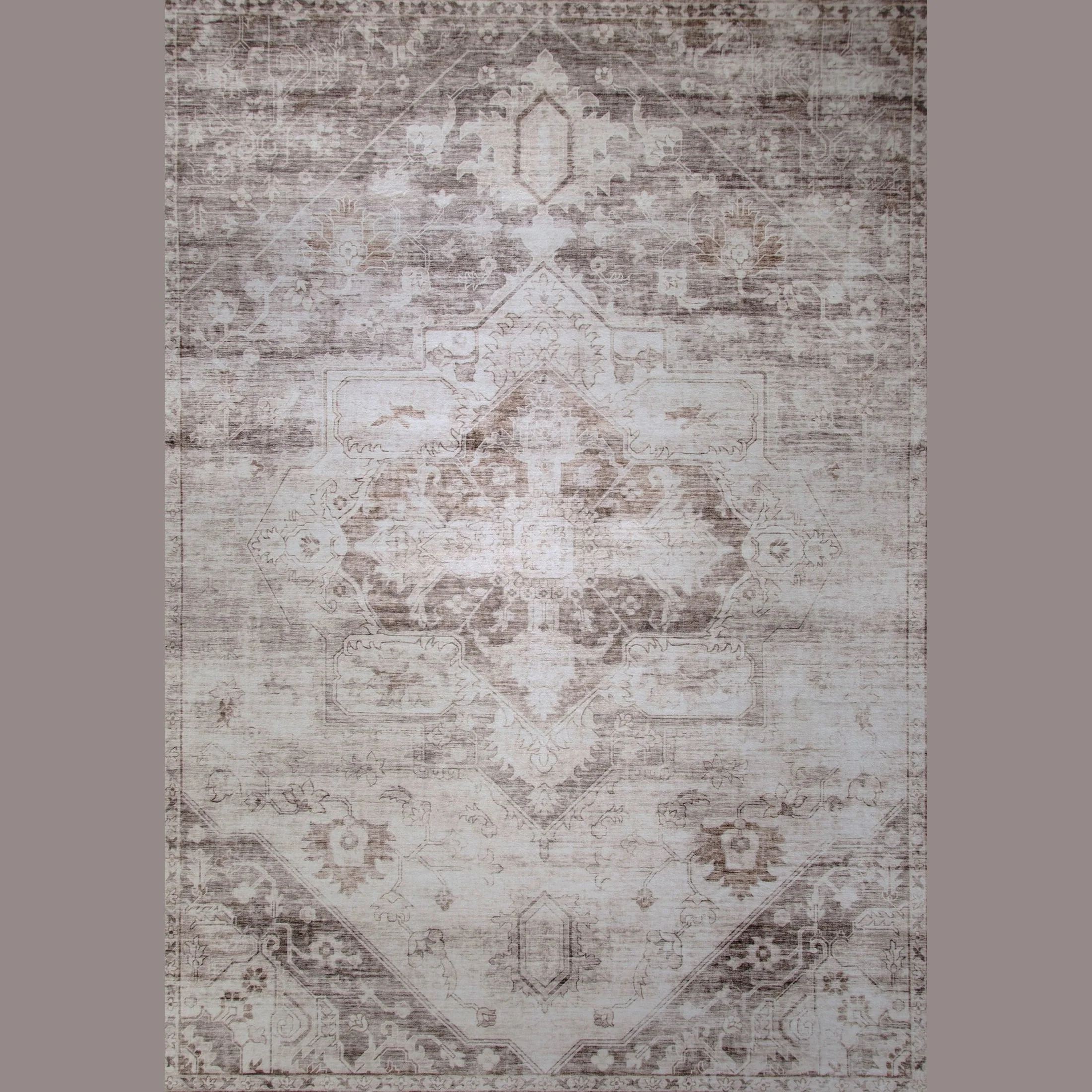 Genuine Prismatic Brown Artistic Geometric Area Rug Functional
