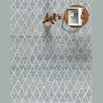 Sophisticated Labin Hand Woven Rug - Teal Silver Natural