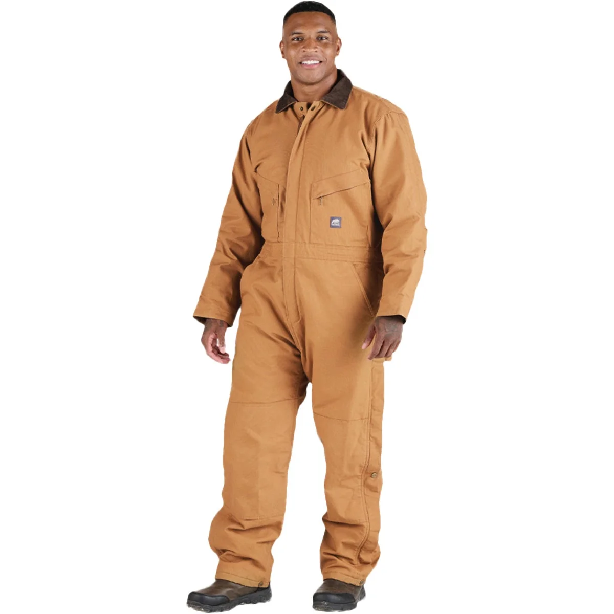 Pure Berne Men's Medium Brown Heritage Insulated Duck Coverall Tall Classic