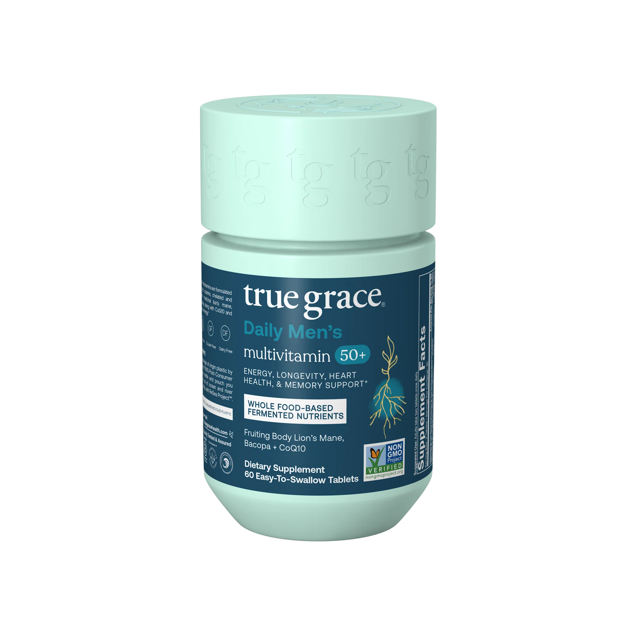 Stylish True Grace Daily Men s 50 Multivitamin Tablets - Longevity Memory Support Expertly Made