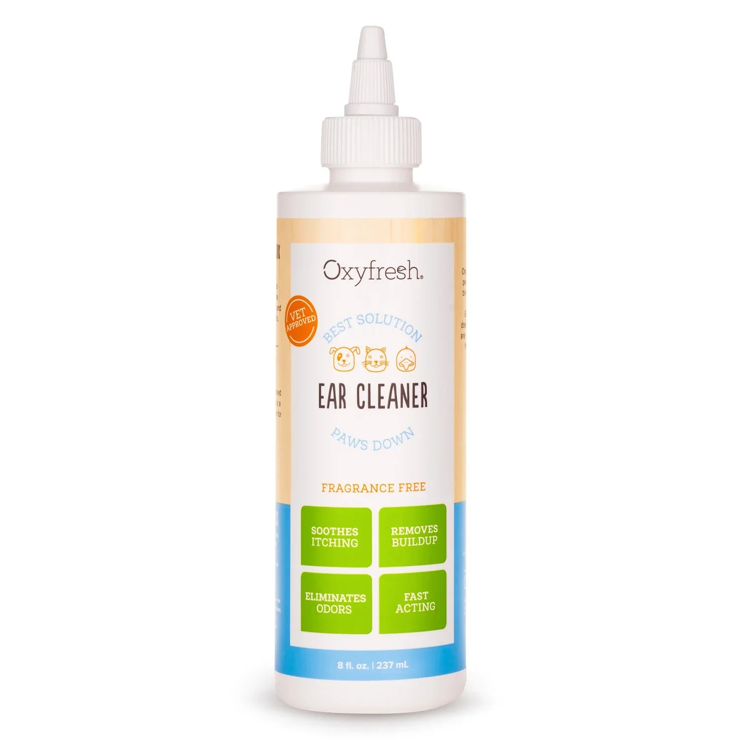 Unique Oxyfresh Pet Ear Cleaner Yeast-Fighting Ear Wash Green