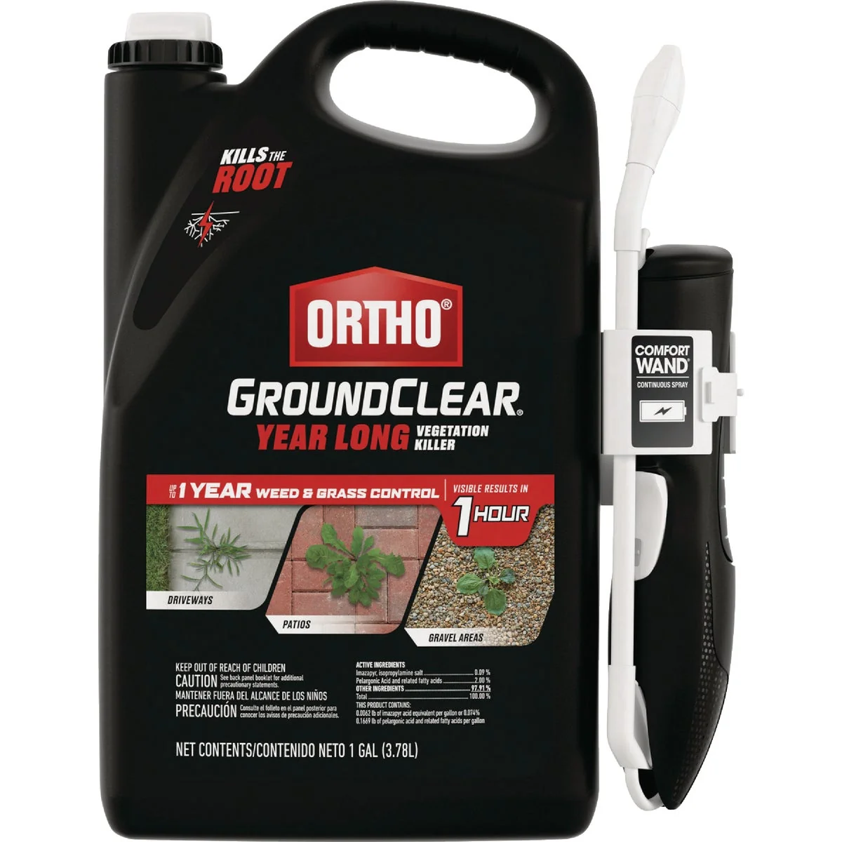 Original Design Ortho GroundClear 1 Gal. Year Long Vegetation Killer with Comfort Wand Comfortable