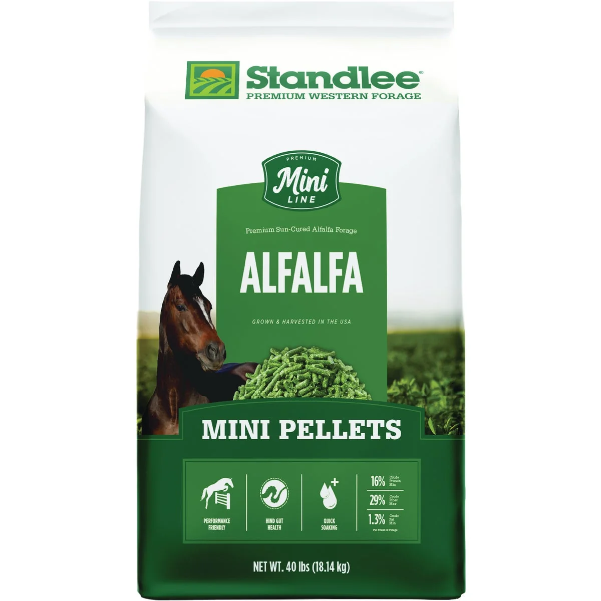 High-End Standlee Premium Western Forage 40 Lb. Alfalfa Hay Mini Pellets Expertly Made