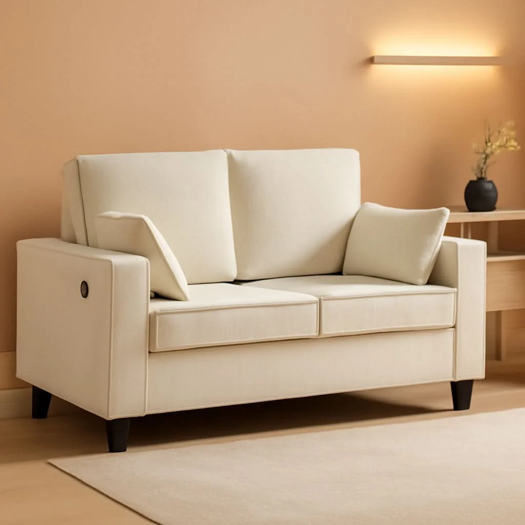 Green Beige 65-Inch Sleeper Sofa Bed 2-in-1 Convertible Prestigious