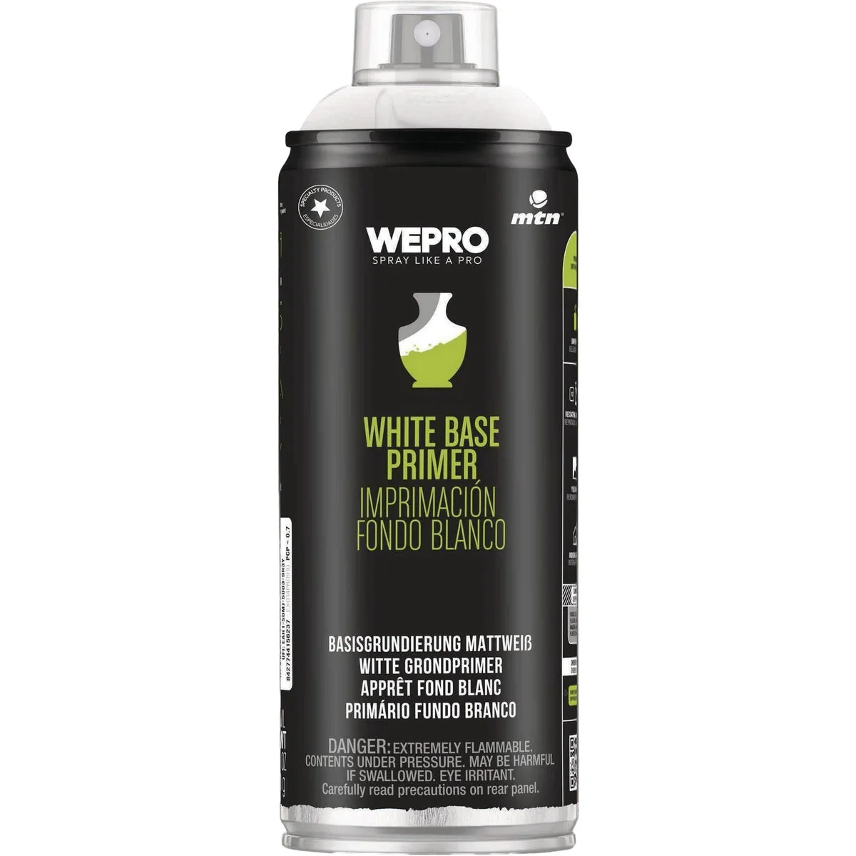 Comfortable MTN PRO 400ml Matte White Base Primer Spray Paint Proven