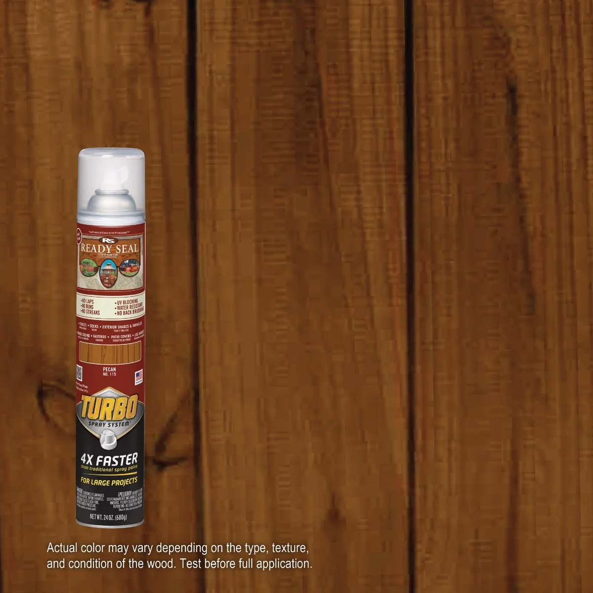 Optimized Ready Seal Turbo Spray Exterior Wood Stain Pecan 24 Oz. Long-Lasting