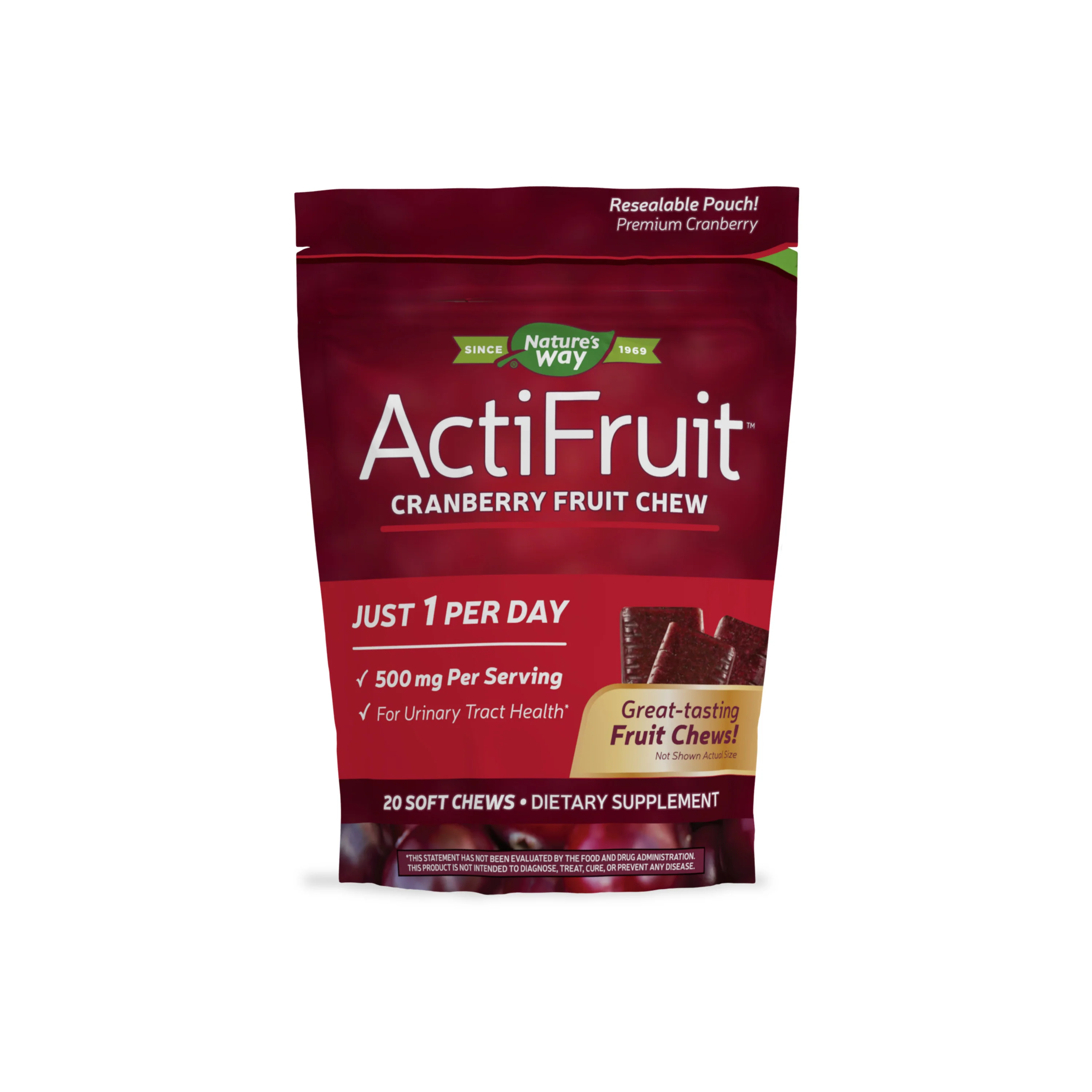 Effective Nature's Way ActiFruit™ Cranberry Fruit Chew Versatile