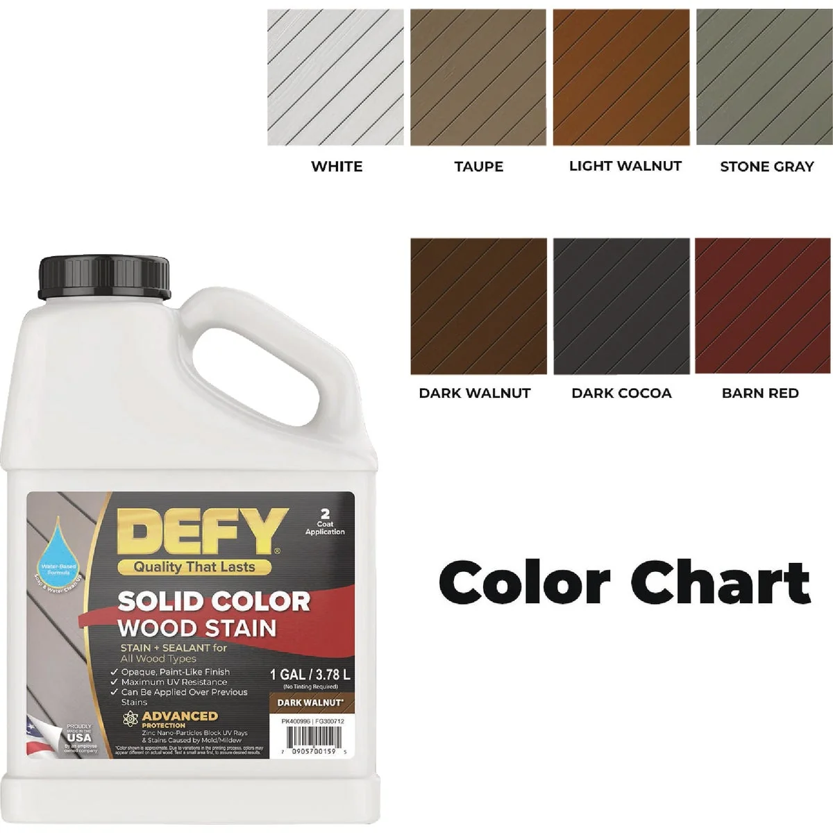 Trusted Defy Solid Color Wood Stain Barn Red 1 Gal. Eco-Friendly