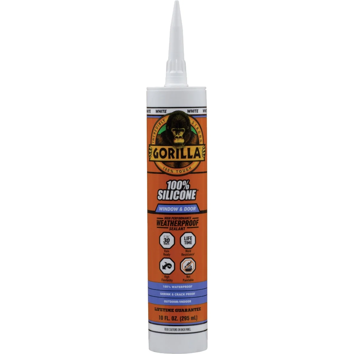 Organic Gorilla 10 Oz. Window Door Silicone Sealant Cartridge White Powerful