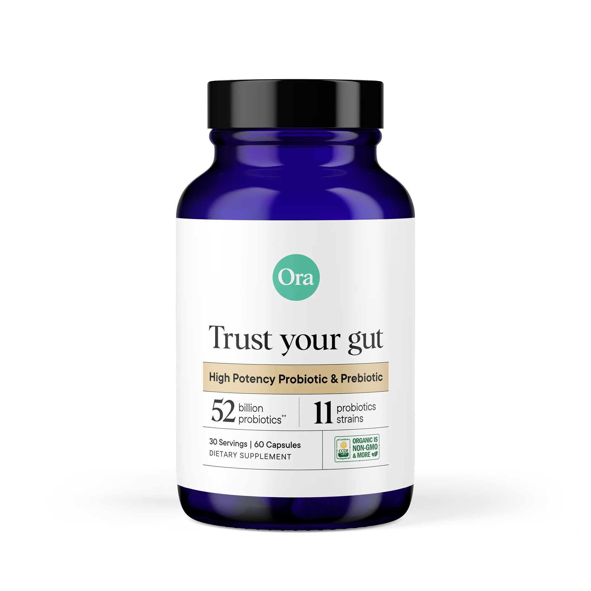 High-End Ora Organic Trust Your Gut High Potency Pre Probiotic Capsules High-Performance