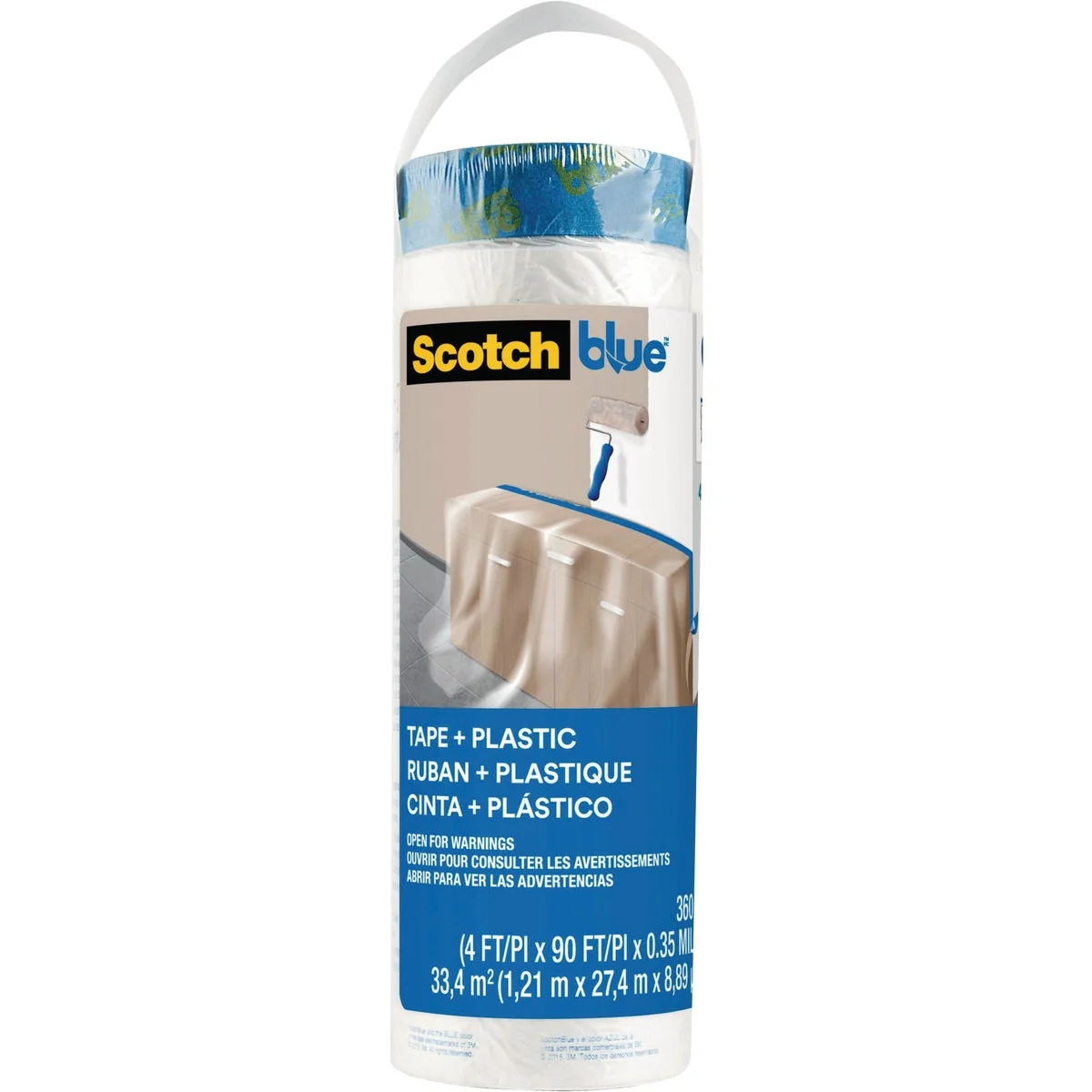 Consistent Scotch Blue 48 In. x 30 Yd. Pre-taped Painter's Tape and Plastic Innovative