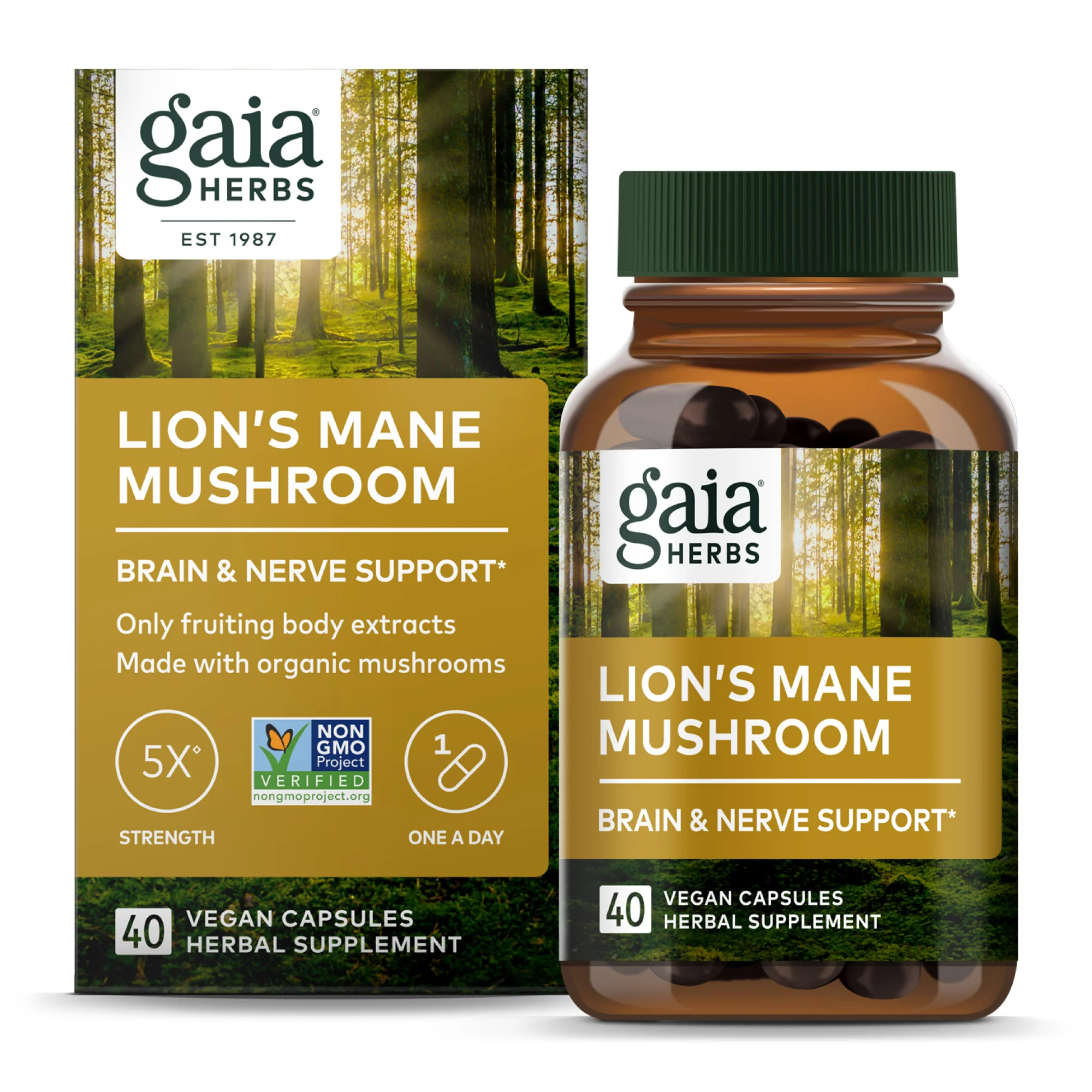 Reusable Gaia Herbs Lion's Mane Mushroom Smart