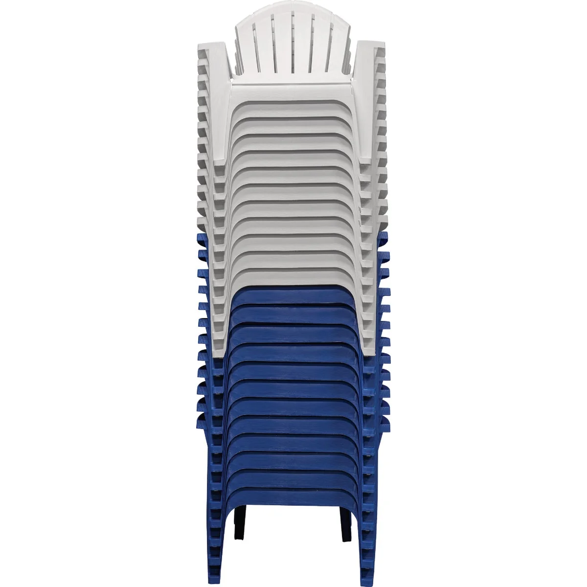 Environmentally Friendly Adams Comfort White Midnight Blue Adirondack Chair Display 24-Piece Classic