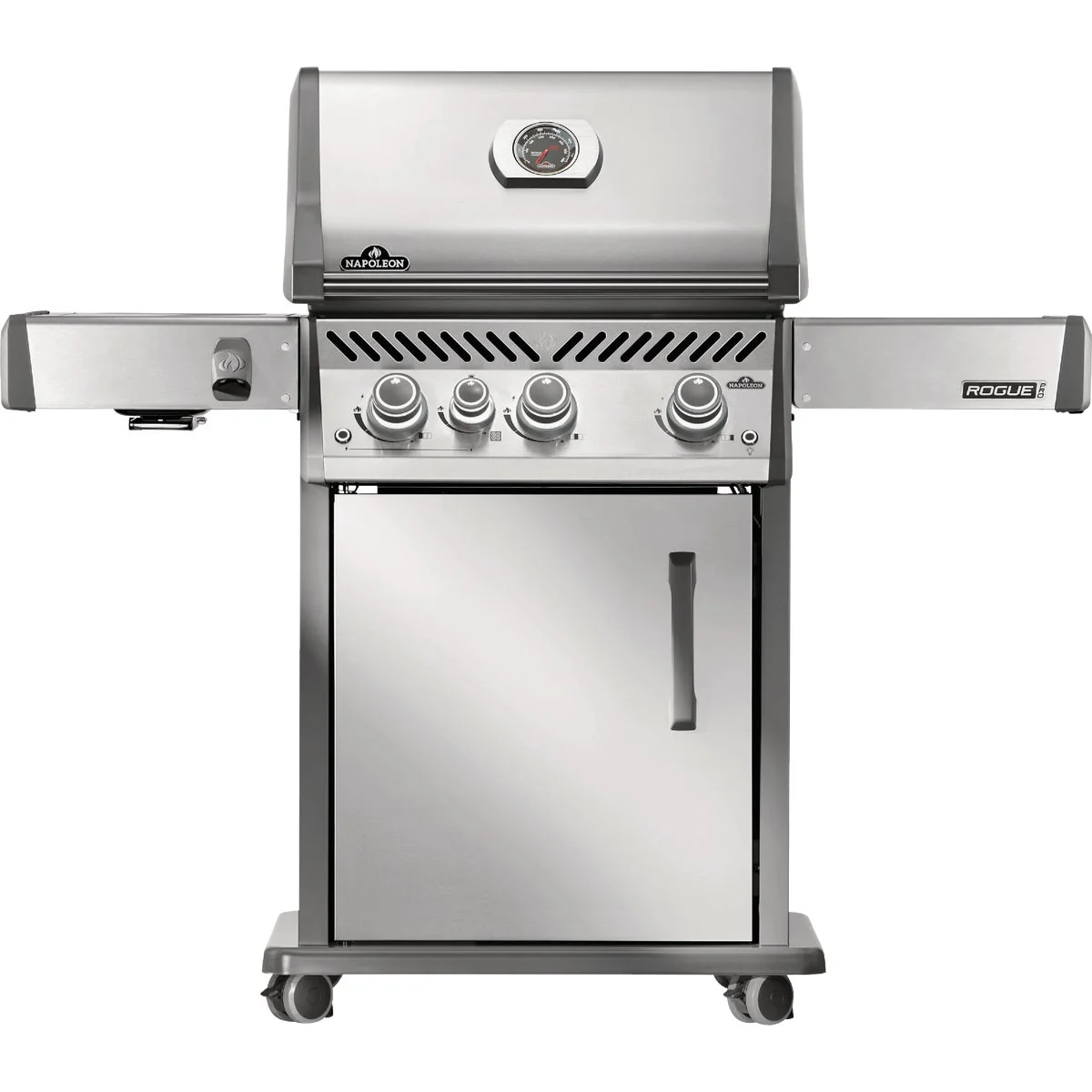 Exclusive Napoleon Rogue Pro 425 3-Burner LP Gas Grill with Infrared Side Burner Stainless Steel Stylish