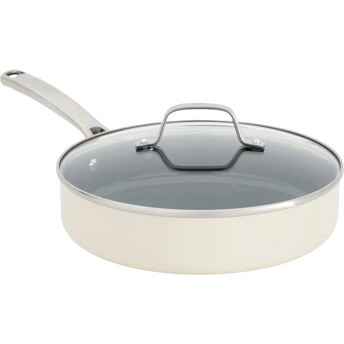 Stylish Calphalon 3 Qt. Ceramic Nonstick Saute Pan with Lid Flour Casual