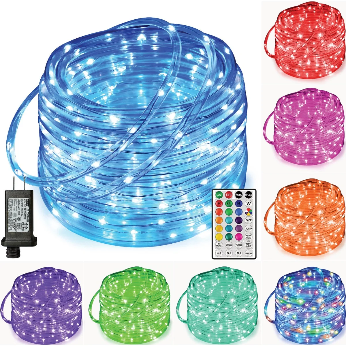 Superior Ollny 99 Ft. Color Changing LED Rope Light Set Consistent