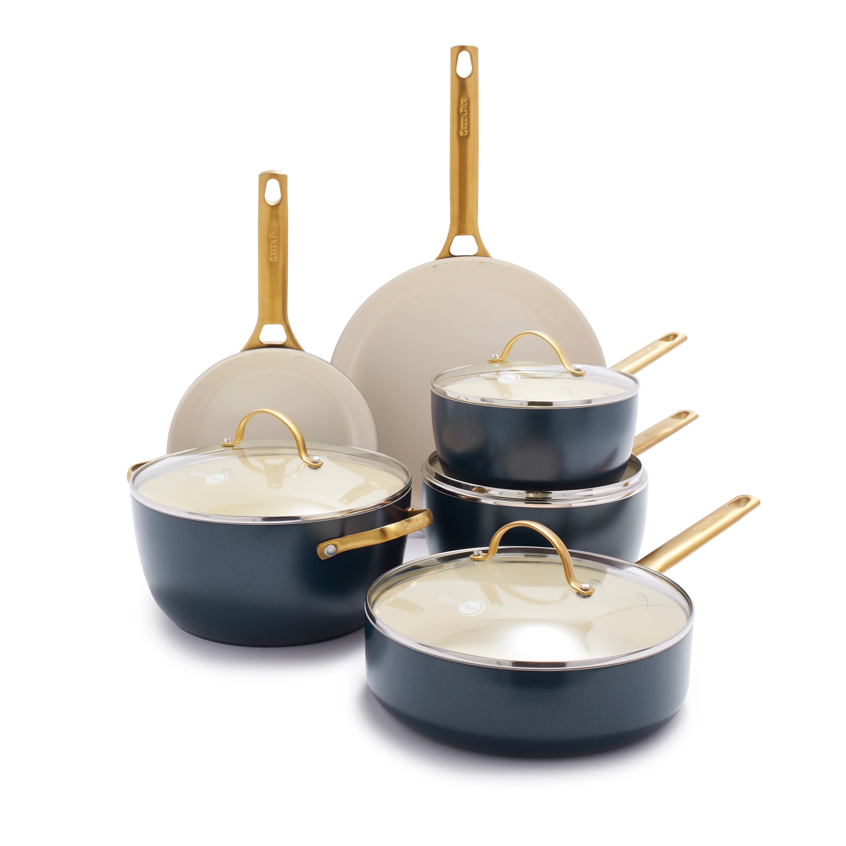 Certified GreenPan Reserve Ceramic Nonstick 10-Piece Cookware Set Consistent