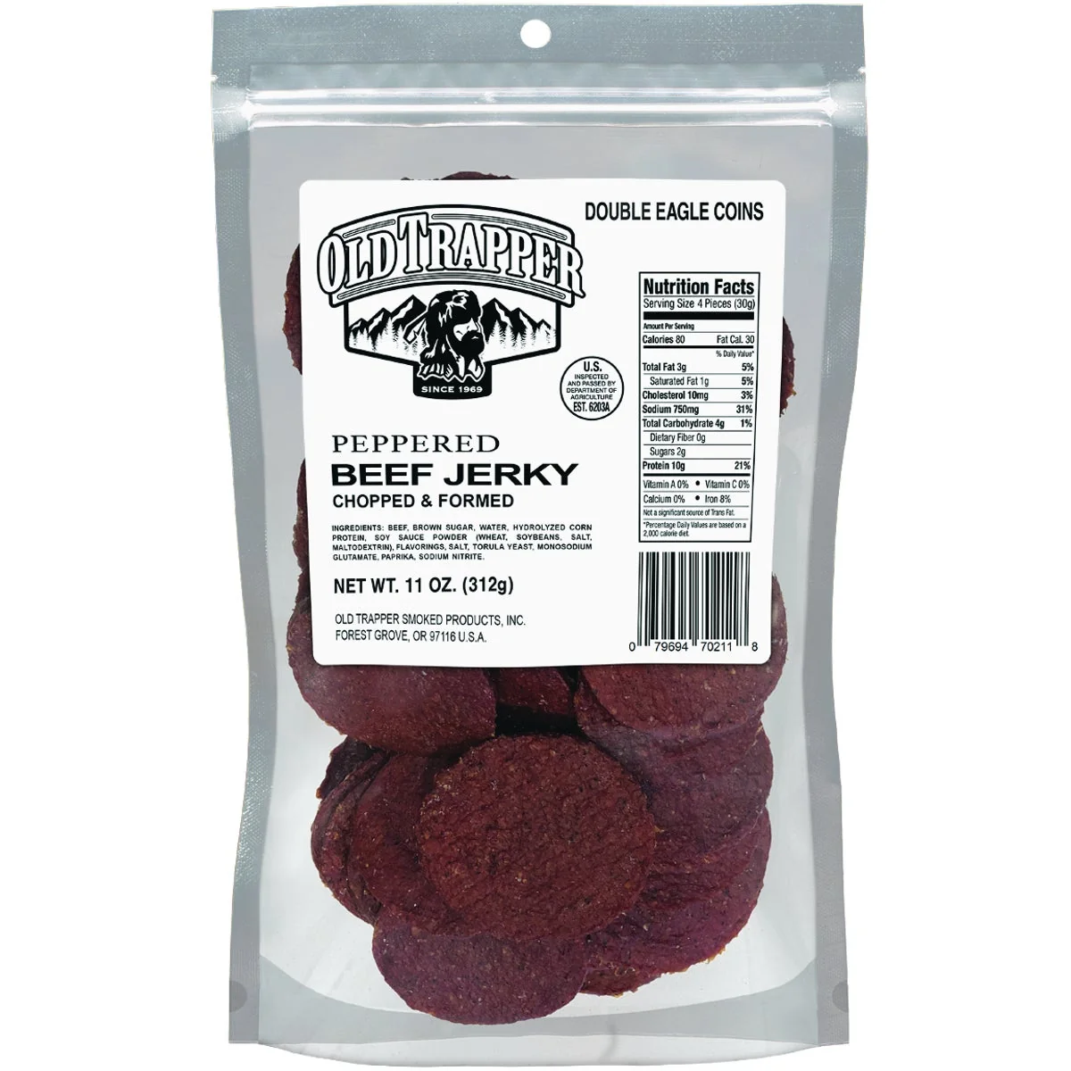 Sophisticated Old Trapper 11 Oz. Peppered Beef Jerky Traditional
