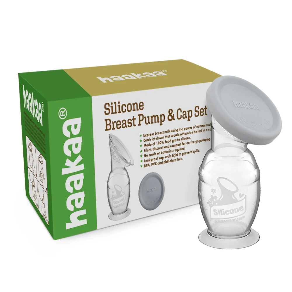 Breathable Haakaa Generation 2 Silicone Breast Pump with Lid Convenient