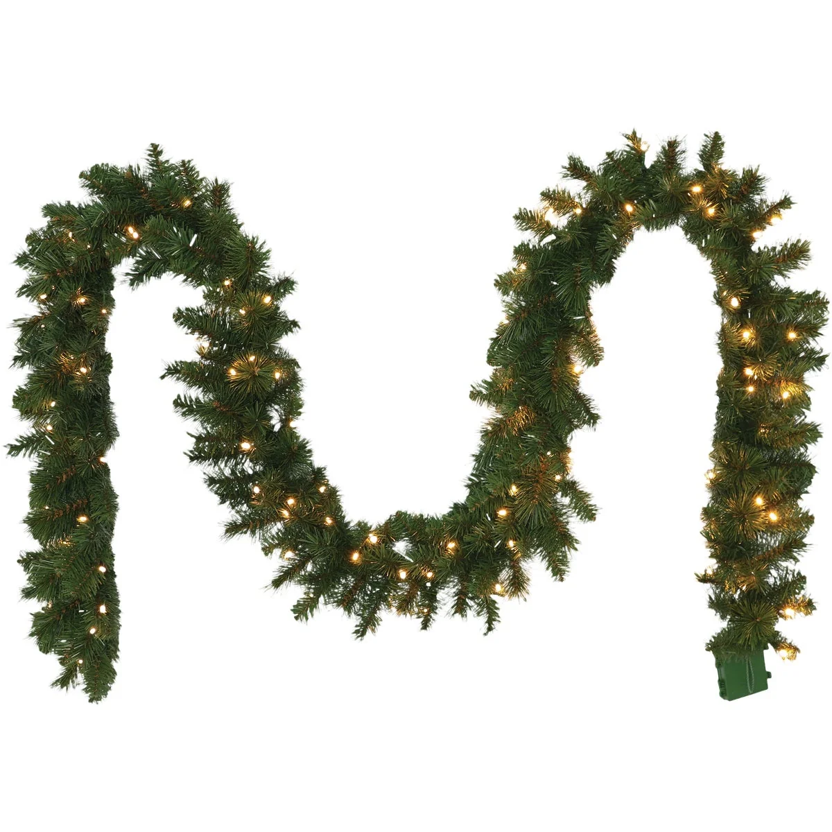 Consistent Holiday Wonderland 9 Ft. 220-Tip Prelit Warm White LED PVC Garland Elite