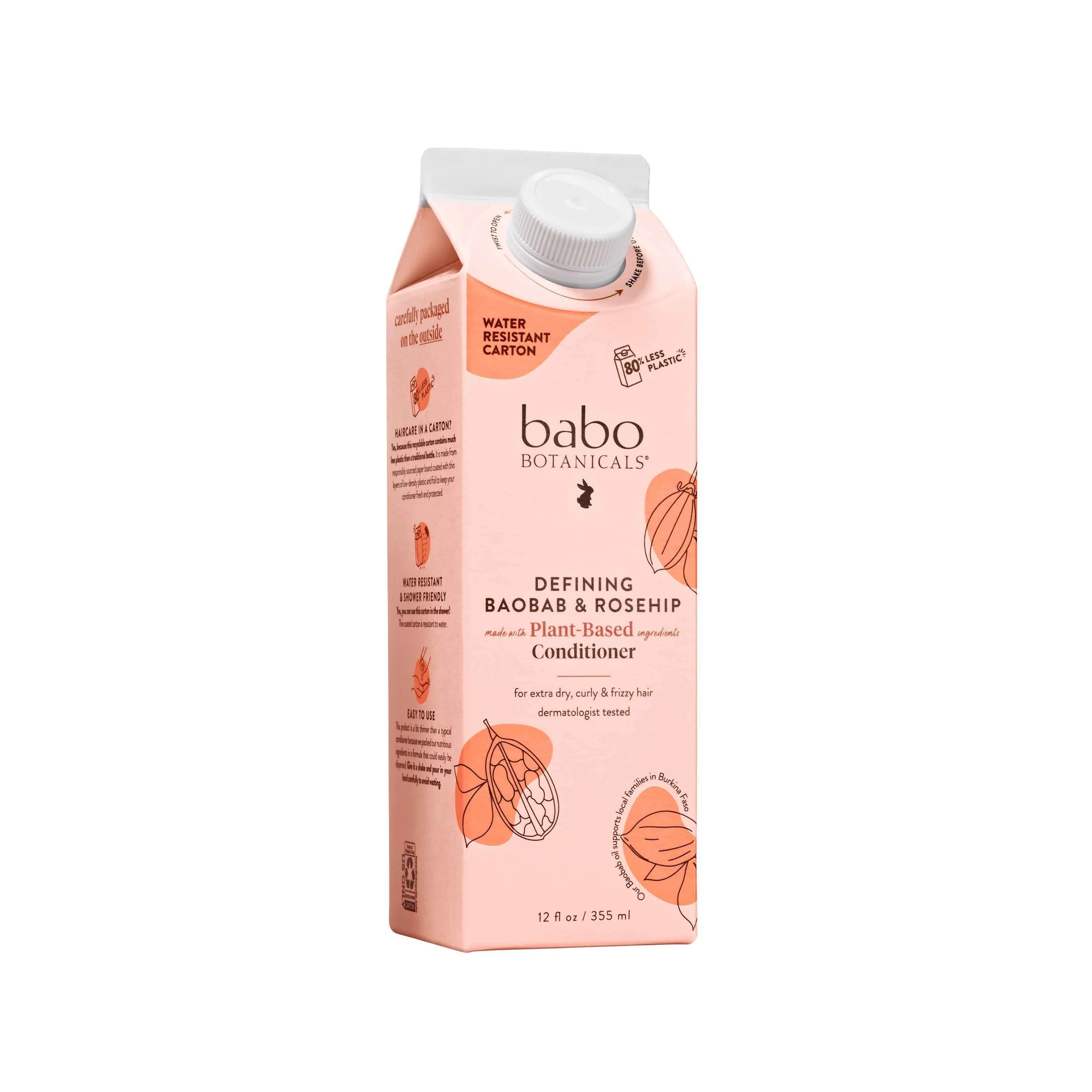 Recyclable Babo Botanicals Defining Baobab Rosehip Conditioner Convenient