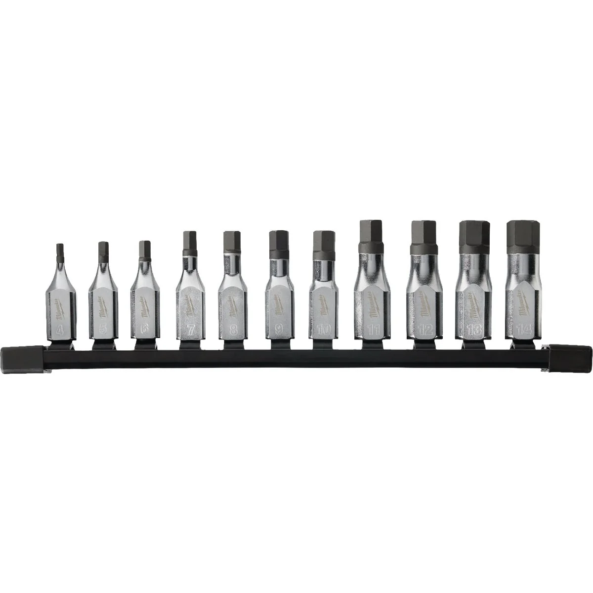 Traditional Milwaukee Metric 3 8 In. Drive Hex Bit Socket Set 11-Piece Advanced