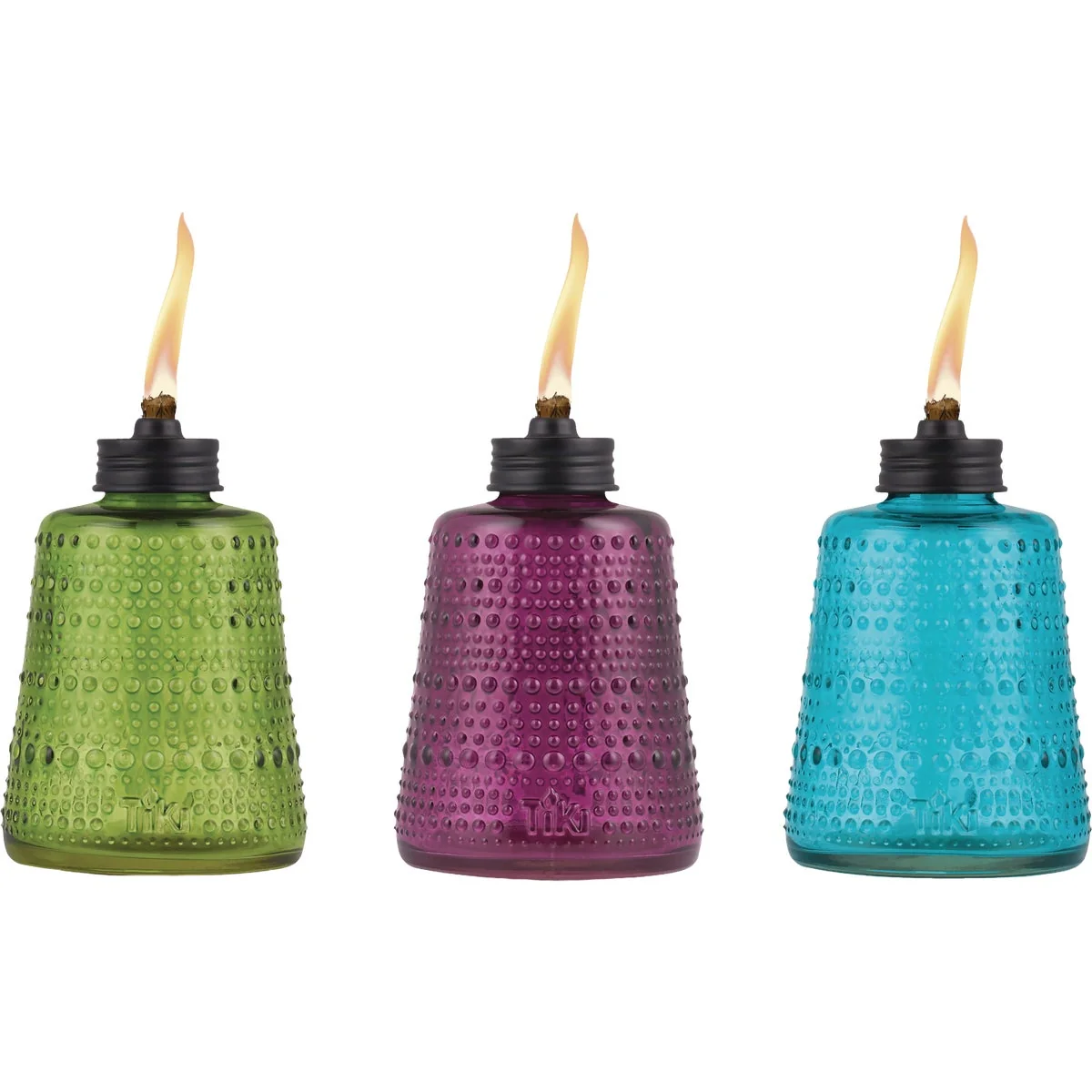 Eco-Friendly TIKI 6 In. Carnival Glass Table Torch Recyclable