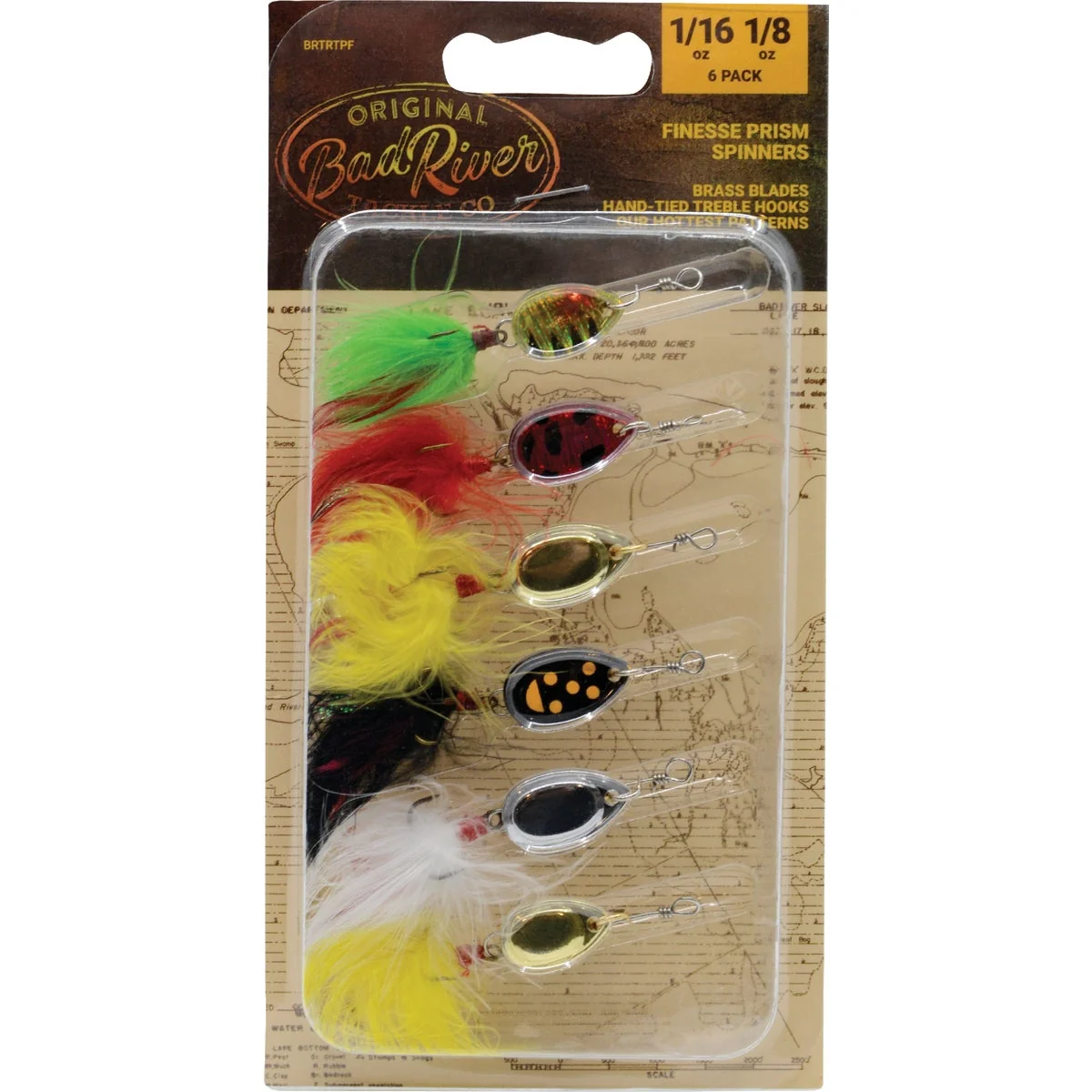 Original Bad River Finesse Prism Spin Fishing Lure 6-Pack High-End
