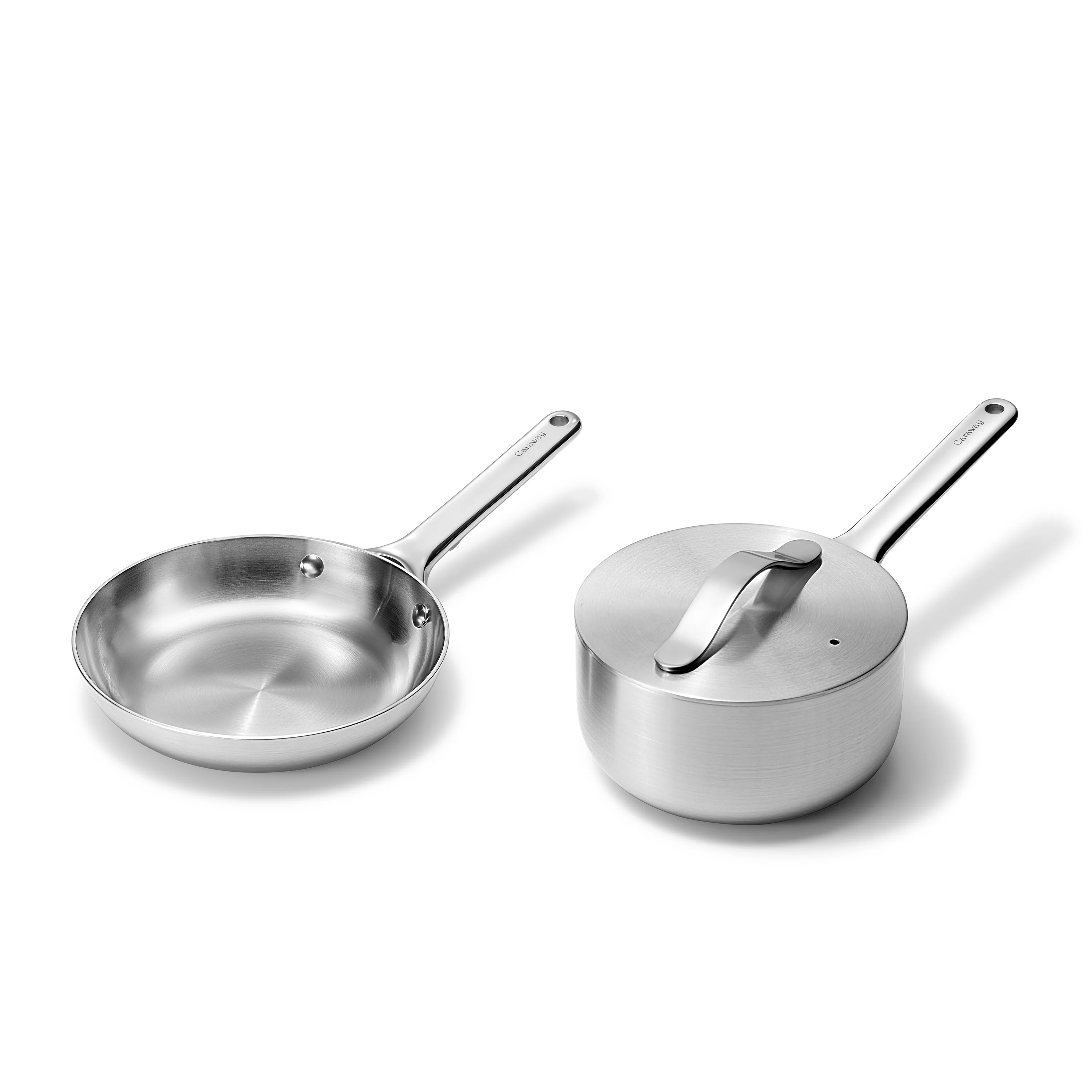 Elite Caraway Stainless Steel Mini Fry Pan Mini Sauce Pan Duo Powerful