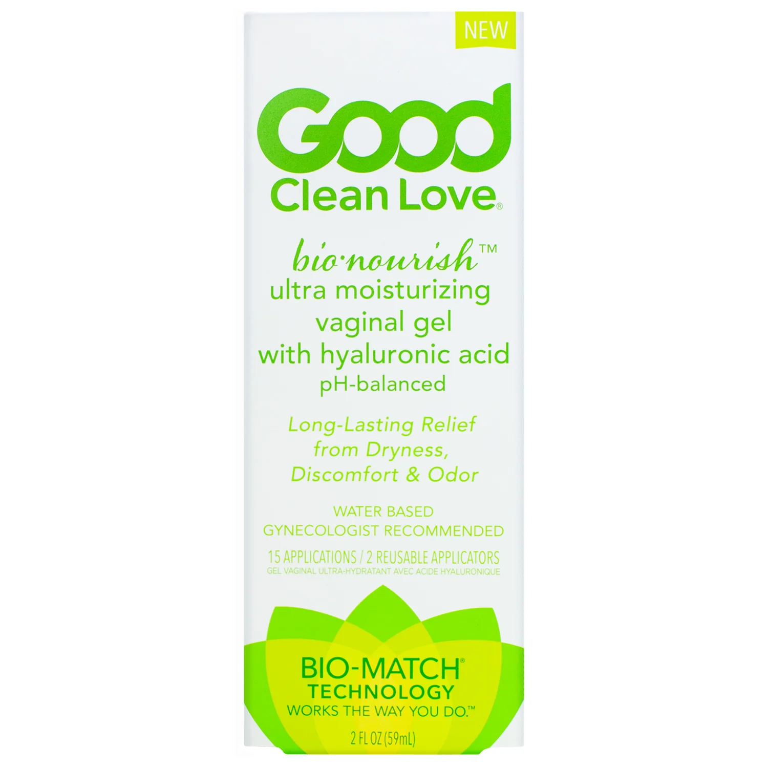 Excellent Good Clean Love BioNourish Premium Personal Moisturizer with Hyaluronic Acid Natural