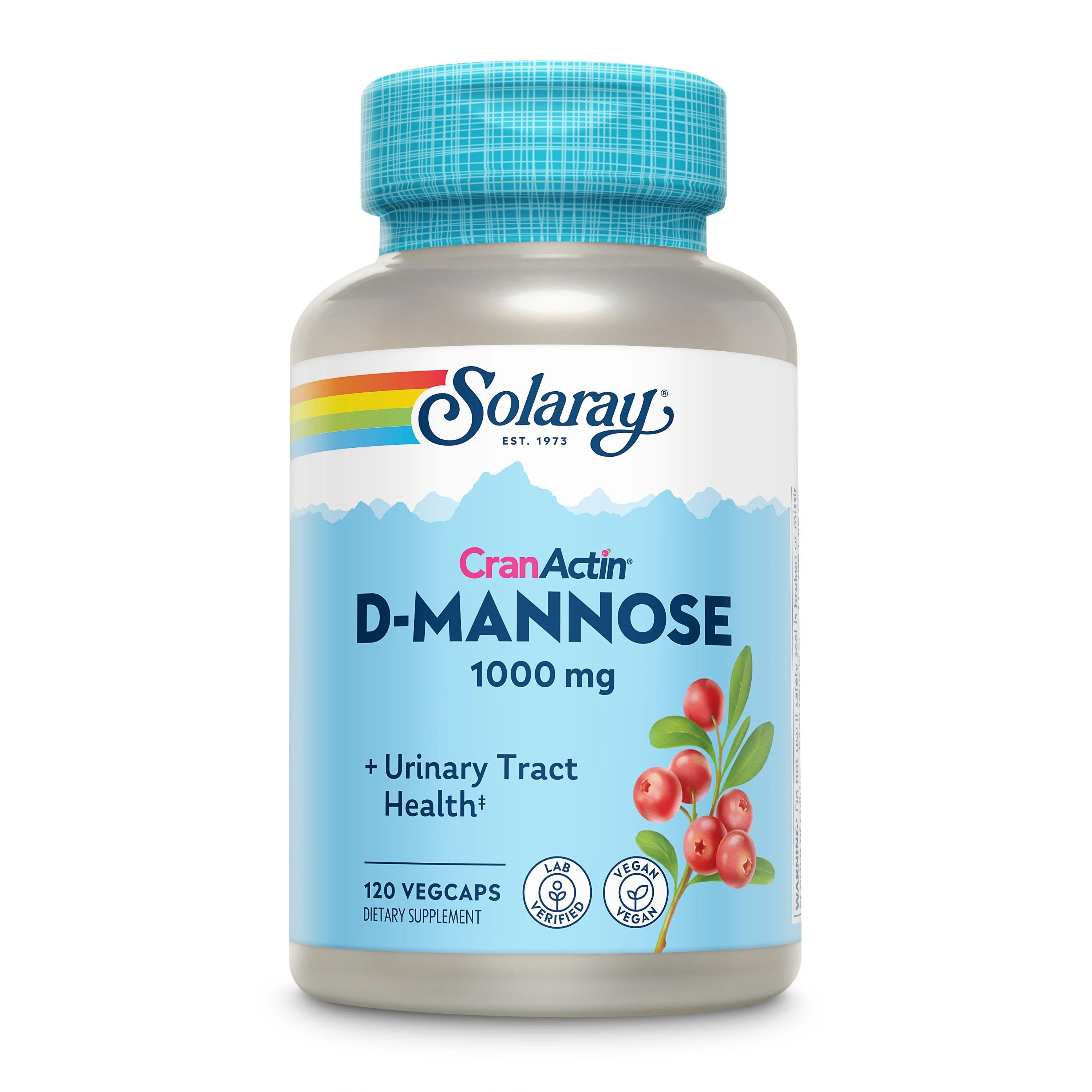 Organic Solaray CranActin® D-Mannose 1000 mg Next-Generation