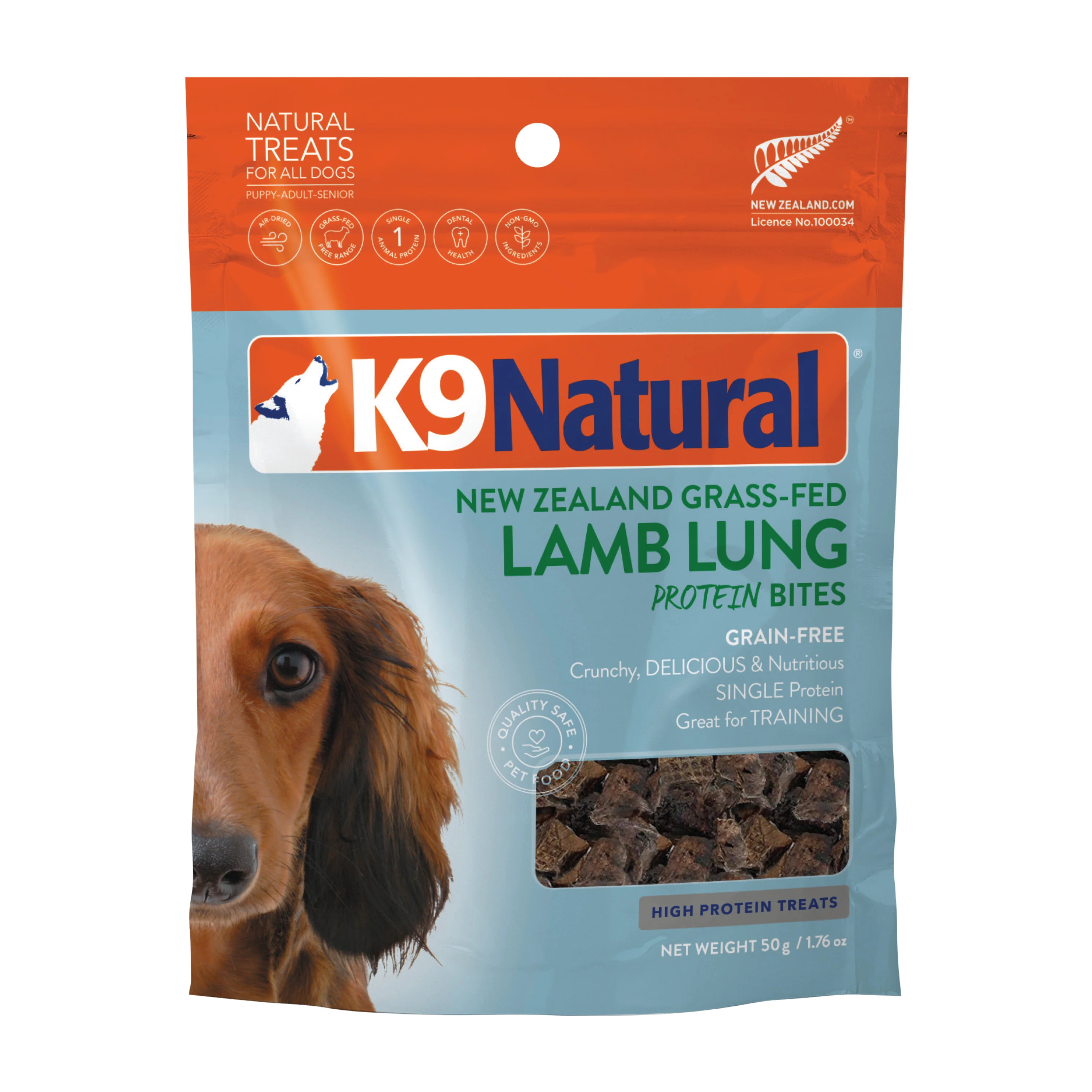 Organic K9 Feline Natural Dog Treat Protein Bites - Grain- Air-Dried Green