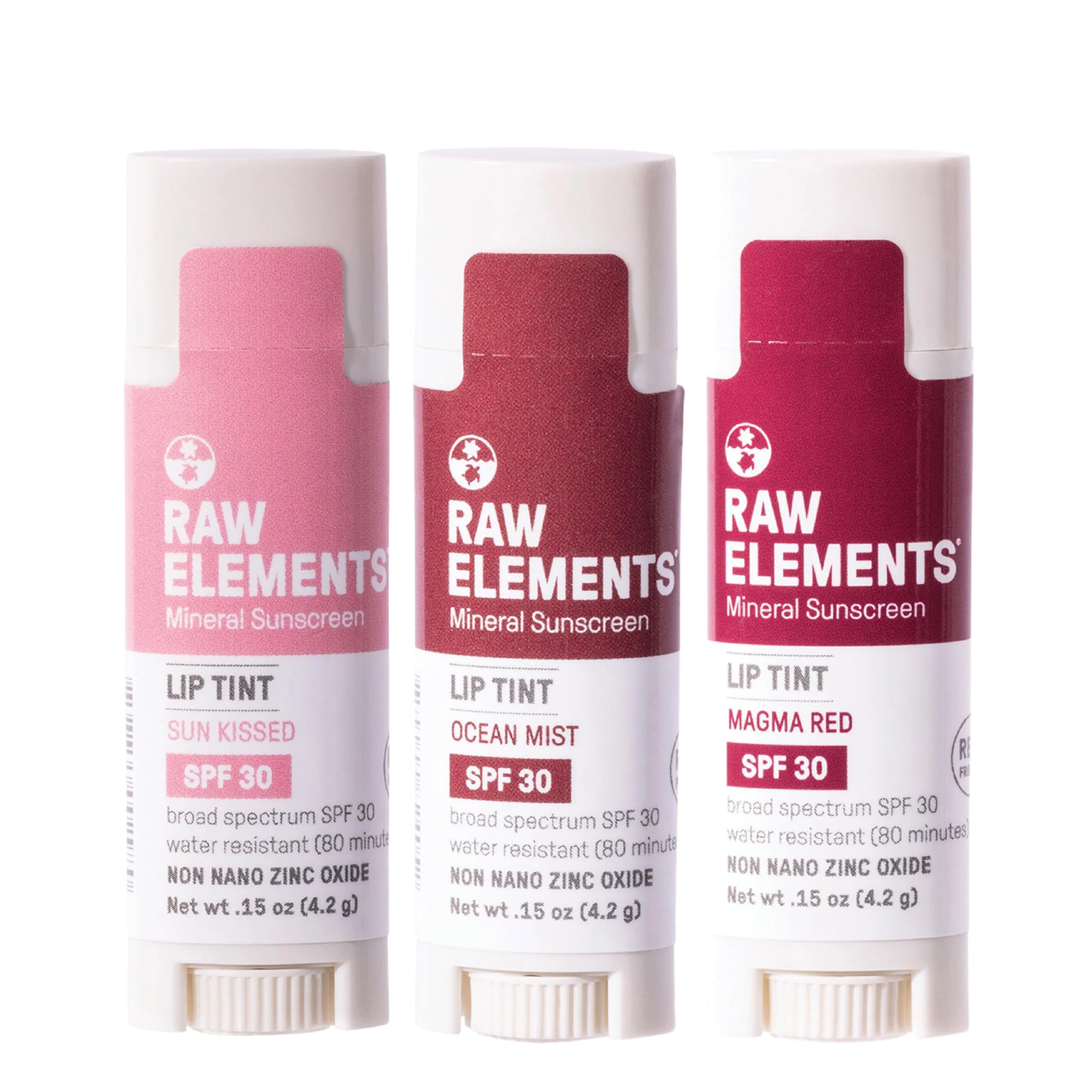 Flexible Raw Elements Tinted Lip SPF 30 .15 oz Sunrise Pack Prestigious