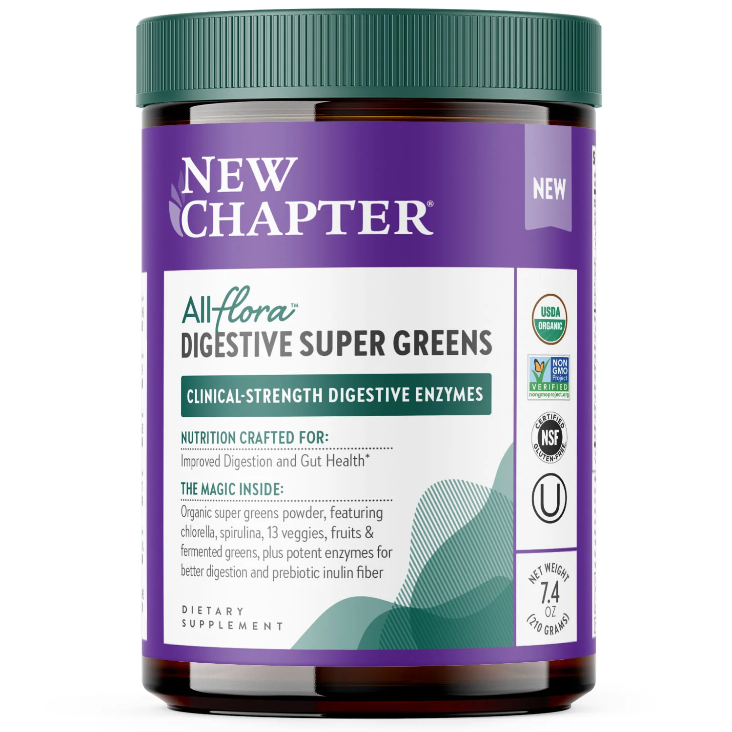 First-Class New Chapter All Flora Digestive Super Greens High-Grade