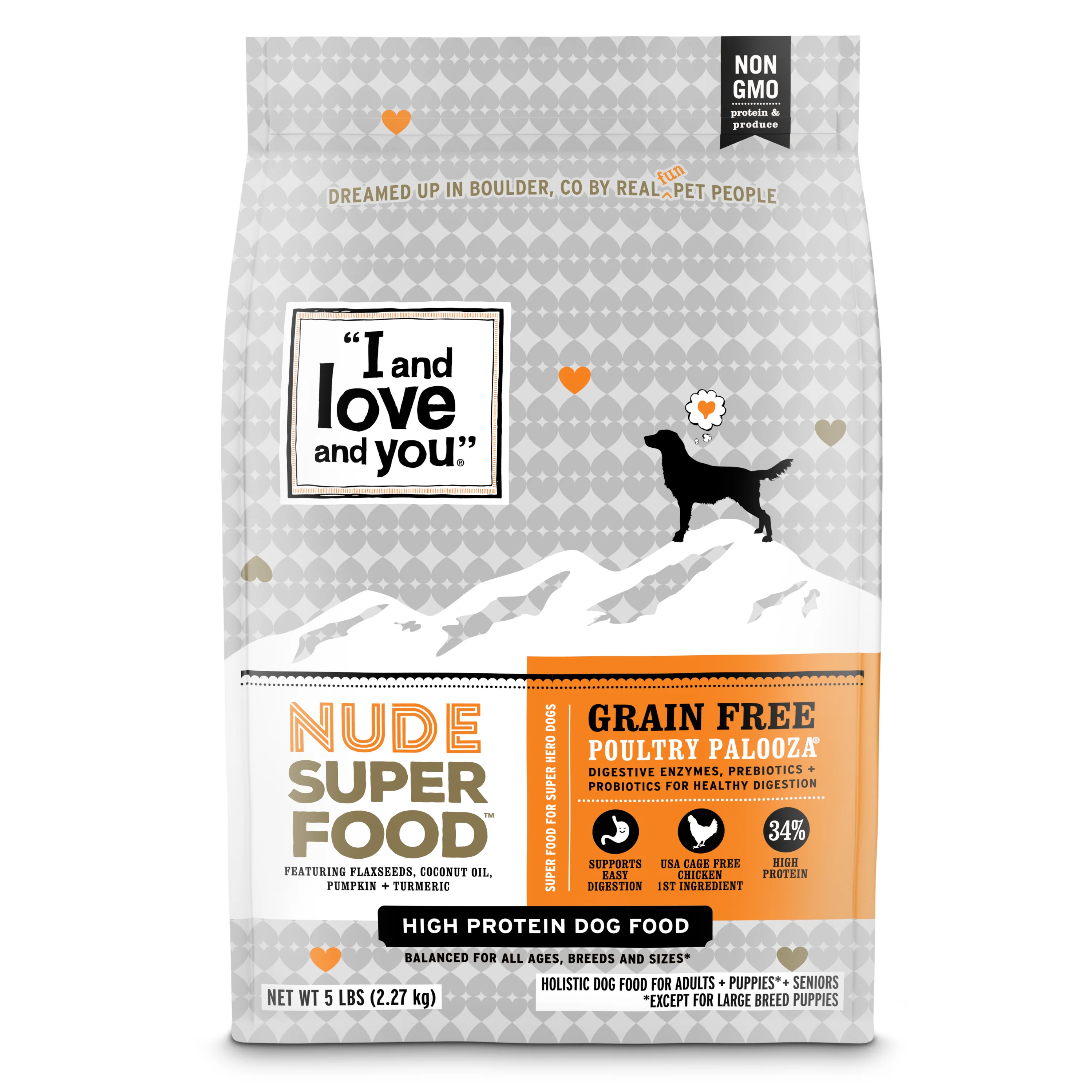 Genuine I and Love and You Nude Food Grain- Poultry Palooza Dry Dog Food Superior